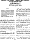 Cover page: What’s Lagging in our Understanding of Interruptions?: Effects of InterruptionLags in Sequential Decision-Making