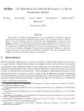 Cover page: SelInv - An Algorithm for Selected Inversion of a Sparse Symmetric Matrix