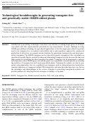 Cover page: Technological breakthroughs in generating transgene-free and genetically stable CRISPR-edited plants