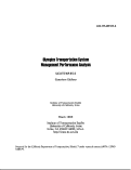 Cover page: Olympics Transportation System Management Performance Analysis