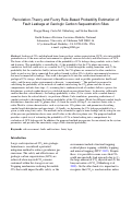 Cover page: Percolation-theory and fuzzy rule-based probability estimation of fault leakage at geologic carbon sequestration sites