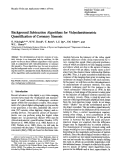 Cover page: Background subtraction algorithms for videodensitometric quantification of coronary stenosis