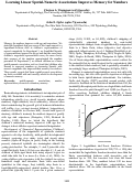 Cover page: Learning Linear Spatial-Numeric Associations Improves Memory for Numbers