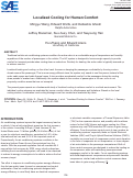 Cover page: Localized cooling for human comfort