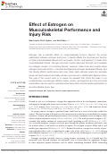 Cover page: Effect of Estrogen on Musculoskeletal Performance and Injury Risk