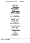 Cover page: When is Commuting Desirable to the Individual?