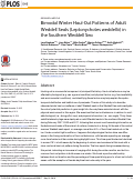 Cover page: Bimodal Winter Haul-Out Patterns of Adult Weddell Seals (Leptonychotes weddellii) in the Southern Weddell Sea