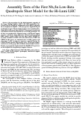 Cover page: Assembly Tests of the First Nb3Sn Low-Beta Quadrupole Short Model for the Hi-Lumi LHC