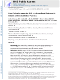 Cover page: Heart Failure Increases the Risk of Adverse Renal Outcomes in Patients With Normal Kidney Function