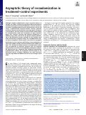 Cover page: Asymptotic theory of rerandomization in treatment-control experiments.