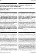 Cover page: Abnormal Dynamic Cardiorespiratory Responses to Exercise in Pediatric Patients After Fontan Procedure