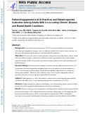 Cover page: Patient Engagement in ACO Practices and Patient-reported Outcomes Among Adults With Co-occurring Chronic Disease and Mental Health Conditions.