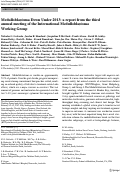 Cover page: Medulloblastoma Down Under 2013: a report from the third annual meeting of the International Medulloblastoma Working Group.