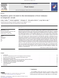 Cover page: Regulatory genes involved in the determination of frost tolerance in temperate cereals