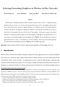 Cover page: Selecting forwarding neighbors in wireless ad hoc networks