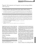 Cover page: Magnetic field exposure and long-term survival among children with leukaemia