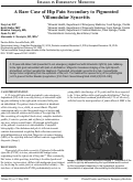 Cover page: A Rare Case of Hip Pain Secondary to Pigmented Villonodular Synovitis