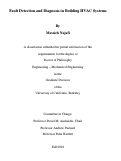Cover page: Fault Detection and Diagnosis in Building HVAC Systems