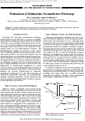 Cover page: Estimation of Submarine Groundwater Discharge