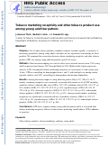 Cover page: Tobacco Marketing Receptivity and Other Tobacco Product Use Among Young Adult Bar Patrons