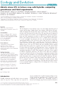Cover page: Abiotic stress QTL in lettuce crop–wild hybrids: comparing greenhouse and field experiments