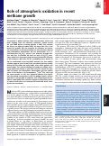 Cover page: Role of atmospheric oxidation in recent methane growth