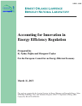 Cover page: Accounting for Innovation in Energy Efficiency Regulation