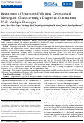 Cover page: Recurrence of Symptoms Following Cryptococcal Meningitis: Characterizing a Diagnostic Conundrum With Multiple Etiologies.