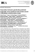 Cover page: Association between genetically predicted polycystic ovary syndrome and ovarian cancer: a Mendelian randomization study