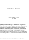 Cover page of Critical Race Theory and Policy Dispositions: A Study of White College Students, Empathy, and Their Support for Progressive Policies