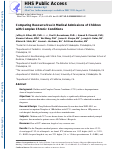 Cover page: Comparing Resource Use in Medical Admissions of Children With Complex Chronic Conditions