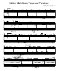 Cover page of Millie's Math House Theme and Variations, for solo piano, 7/31/20 version