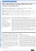 Cover page: Clinical Age-Specific Seasonal Conjunctivitis Patterns and Their Online Detection in Twitter, Blog, Forum, and Comment Social Media Posts