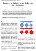 Cover page: Extraction of Blebs in Human Embryonic Stem Cell Videos