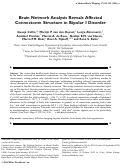 Cover page: Brain network analysis reveals affected connectome structure in bipolar I disorder