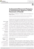 Cover page: An Expanded Ribosomal Phylogeny of Cyanobacteria Supports a Deep Placement of Plastids