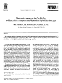 Cover page: Electronic transport in Ce3Bi4Pt3: evidence for a temperature-dependent hybridization gap