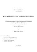 Cover page: Rule Representation in Explicit Categorization