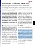 Cover page: Thermodynamics of formation of coffinite, USiO4