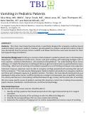 Cover page: Vomiting in Pediatric Patients