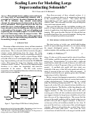 Cover page: Scaling laws for modeling large superconducting solenoids