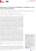 Cover page: Maintenance of Sympatric and Allopatric Populations in Free-Living Terrestrial Bacteria