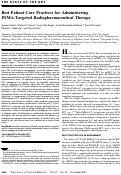 Cover page: Best Patient Care Practices for Administering PSMA-Targeted Radiopharmaceutical Therapy.