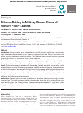 Cover page: Tobacco Pricing in Military Stores: Views of Military Policy Leaders