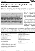 Cover page: On‐Chip Chemiresistive Sensor Array for On‐Road NOx Monitoring with Quantification
