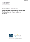 Cover page: Lawrence Berkeley National Laboratory Radionuclide Air Emission Report for 2014: