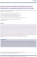 Cover page: Genomic variation and recent population histories of spotted (Strix occidentalis) and barred (S. varia) owls