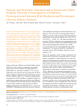 Cover page: Patient and Provider Characteristics Associated With Sodium–Glucose Cotransporter 2 Inhibitor Prescription in Patients With Diabetes and Proteinuric Chronic Kidney Disease