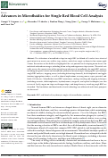 Cover page: Advances in Microfluidics for Single Red Blood Cell Analysis