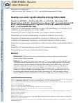 Cover page: Hearing Loss and Cognitive Decline in Older Adults